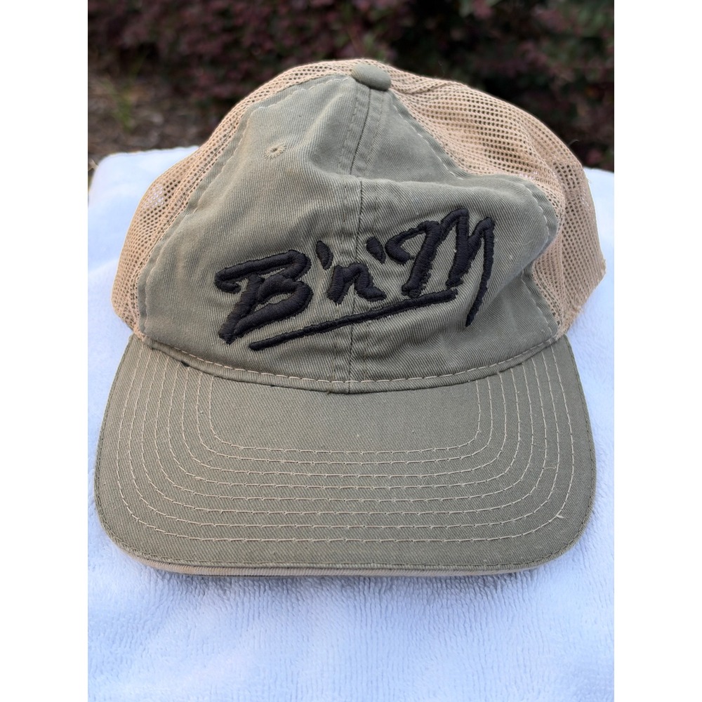 Outdoor Cap B'n'M Fishing Trucker Hat Olive Green Tan Mesh Snapback Baseball Cap